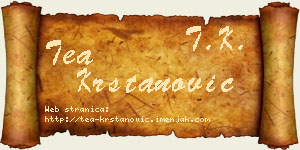 Tea Krstanović vizit kartica